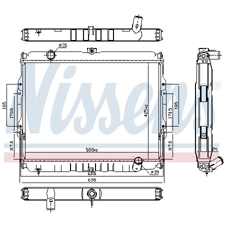 Radiateur Refroidissement Moteur Pour Hyundai Galloper I II HB031400 HR171401