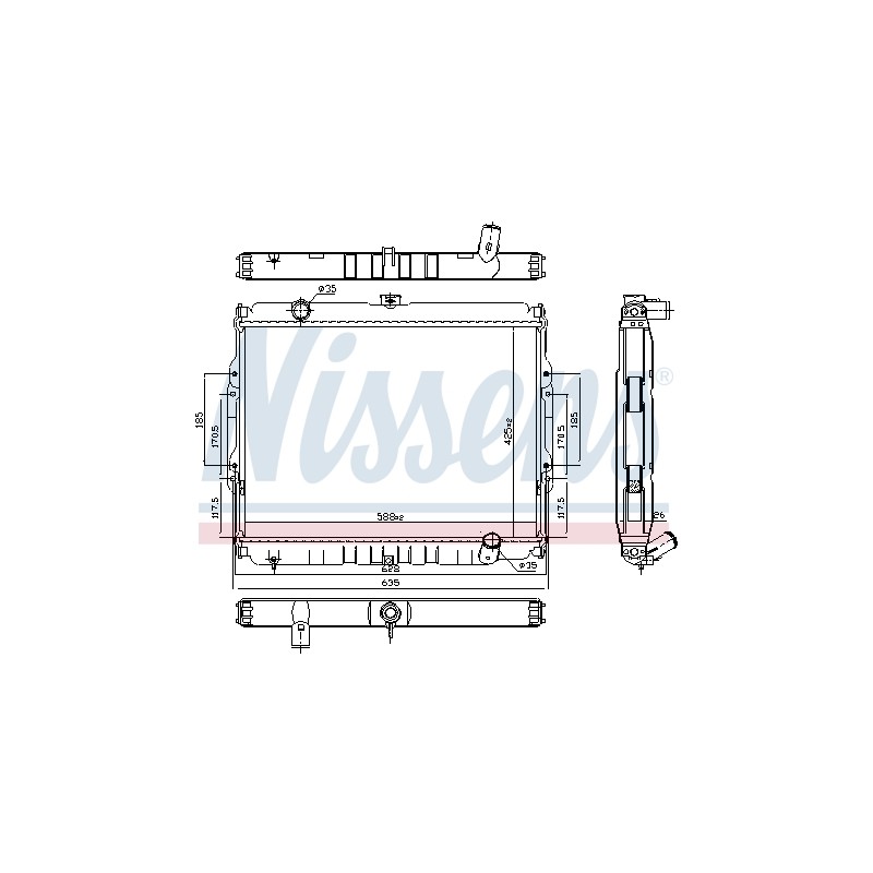 Radiateur Refroidissement Moteur Pour Hyundai Galloper I II HB031400 HR171401