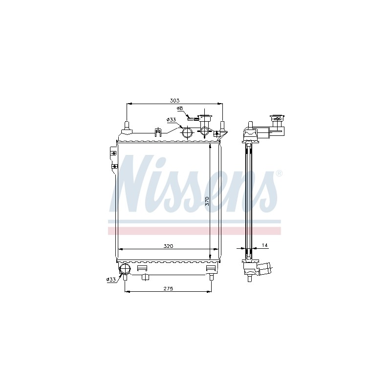 Radiateur Refroidissement Moteur Pour Hyundai Getz 25310-1C200 253101C206