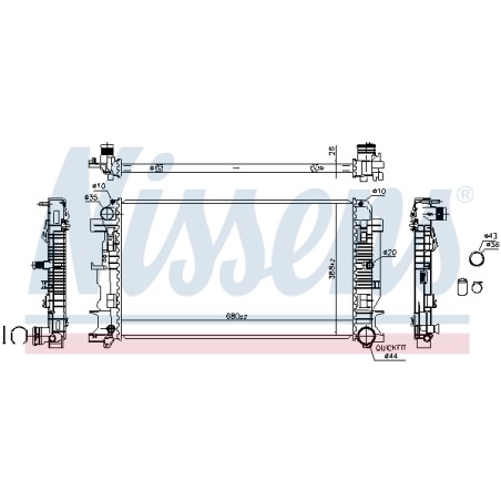 Radiateur Refroidissement Moteur Pour VW Crafter 30-35 30-50 MERCEDES Sprinter