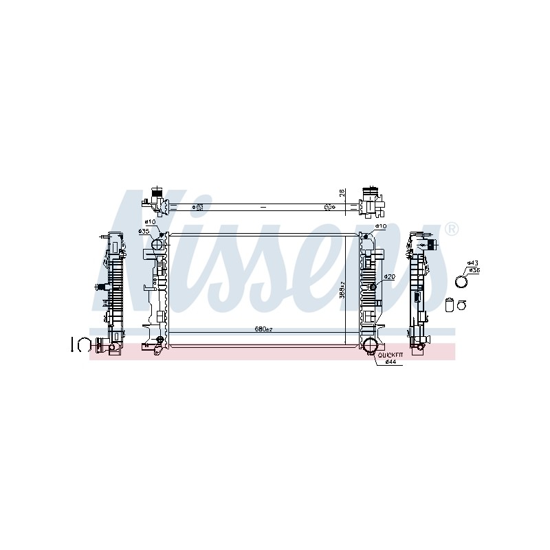 Radiateur Refroidissement Moteur Pour VW Crafter 30-35 30-50 MERCEDES Sprinter