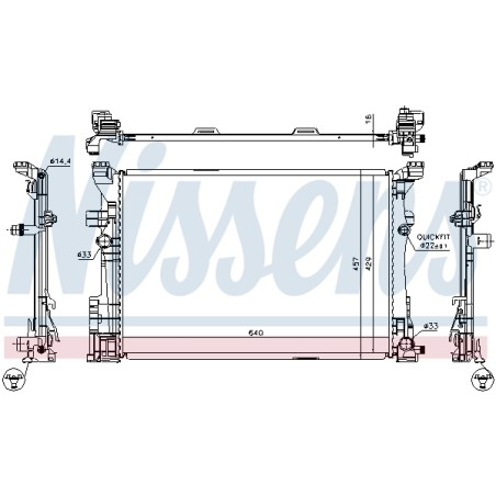 Radiateur Refroidissement Moteur Pour Infiniti Q30 QX30 MERCEDES CLA Classe A B