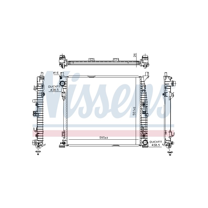Radiateur Refroidissement Moteur Pour MERCEDES Classe GL M GLE GLS