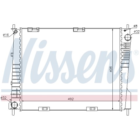 Radiateur Refroidissement Moteur Pour Renault Clio III Modus 8200468931