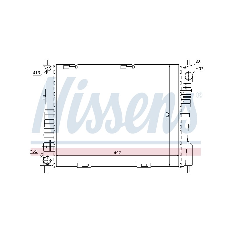 Radiateur Refroidissement Moteur Pour Renault Clio III Modus 8200468931