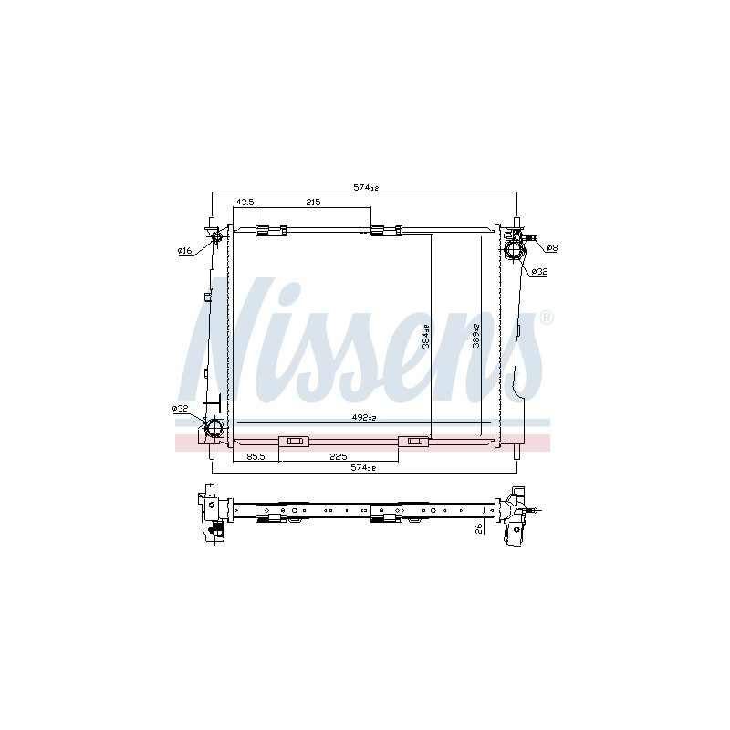 Radiateur Refroidissement Moteur Pour Renault Clio III 8200443896 8200489879