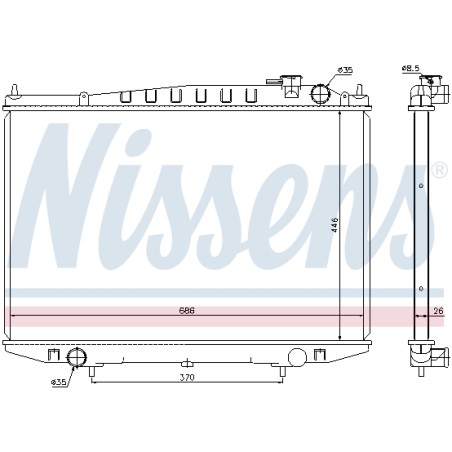 Radiateur Refroidissement Moteur Pour Nissan Pick-up 21410-2S710 214603S800