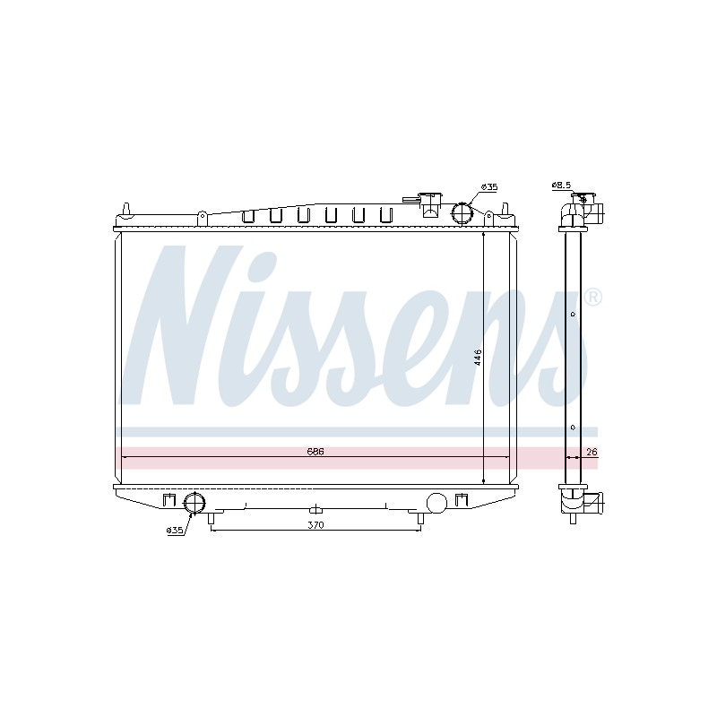 Radiateur Refroidissement Moteur Pour Nissan Pick-up 21410-2S710 214603S800