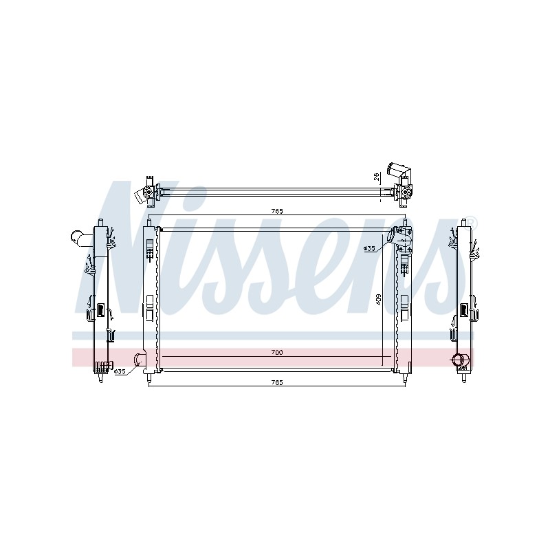 Radiateur Refroidissement Moteur Pour Peugeot Citroën Mitsubishi 1330.V1 1330T0