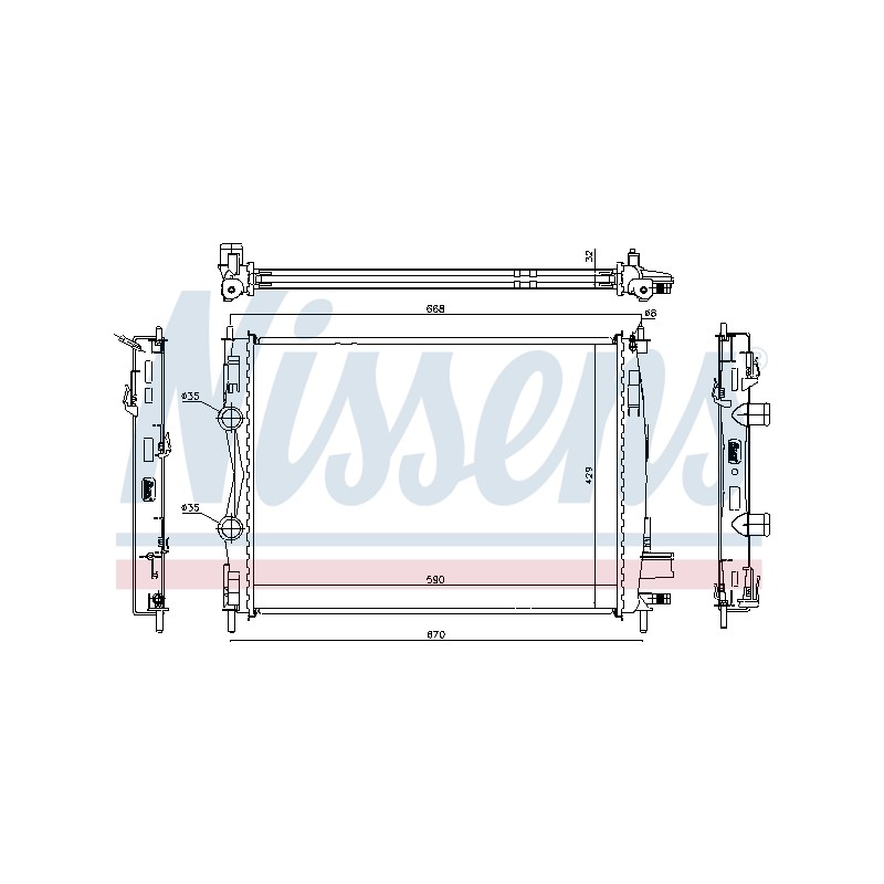 Radiateur Refroidissement Moteur Pour Nissan Qashqai +2 I Van 21400JD50A
