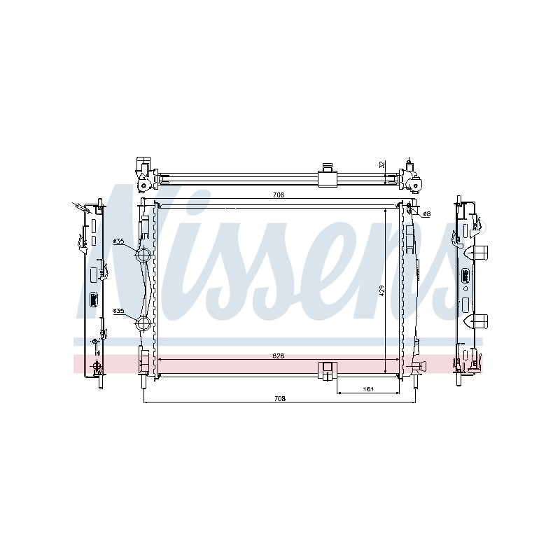 Radiateur Refroidissement Moteur Pour Nissan Qashqai +2 I Van 21400-JD71B