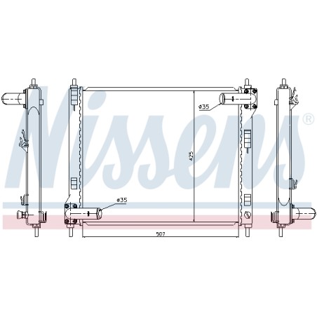 Radiateur Refroidissement Moteur Pour Nissan Juke Van Pulsar 214101KC5A