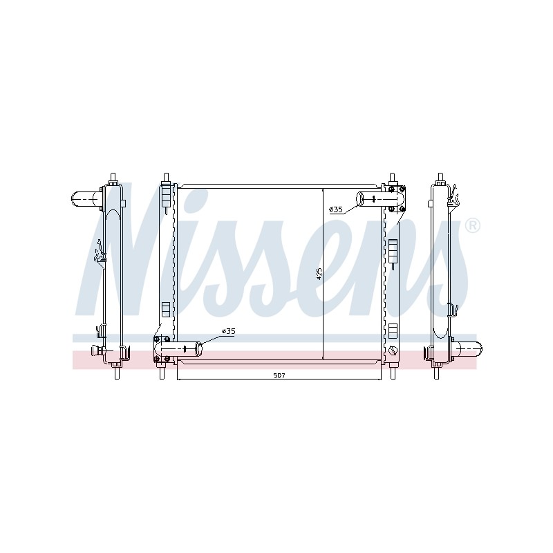 Radiateur Refroidissement Moteur Pour Nissan Juke Van Pulsar 214101KC5A