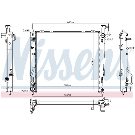 Radiateur Refroidissement Moteur Pour Kia Sorento II 253102P300 253102P360