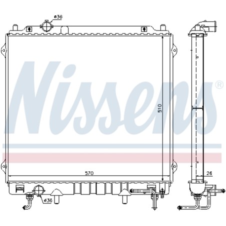 Radiateur Refroidissement Moteur Pour Hyundai Terracan 25310-H1930 25310H1910