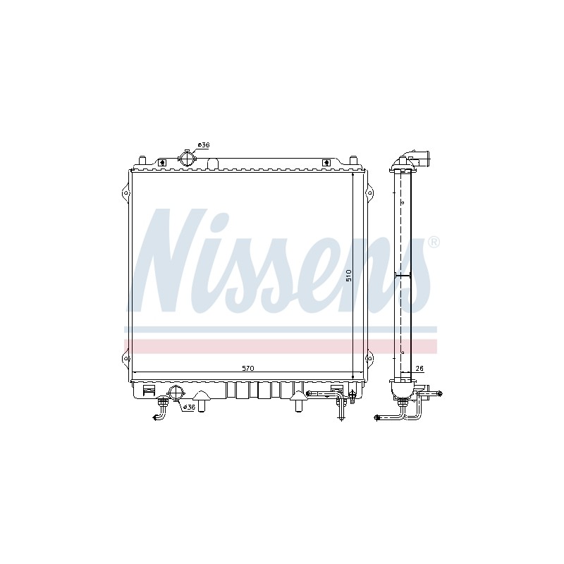 Radiateur Refroidissement Moteur Pour Hyundai Terracan 25310-H1930 25310H1910