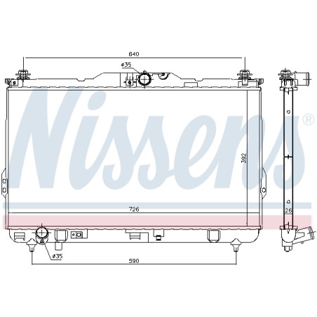Radiateur Refroidissement Moteur Pour Hyundai Santa Fé I I/SUV 2531026410