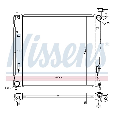 Radiateur Refroidissement Moteur Pour Hyundai ix35 Van Kia Sportage
