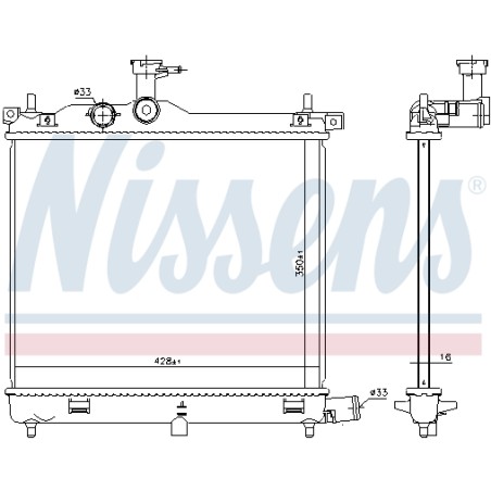 Radiateur Refroidissement Moteur Pour Hyundai i10 253100X100 253100X110