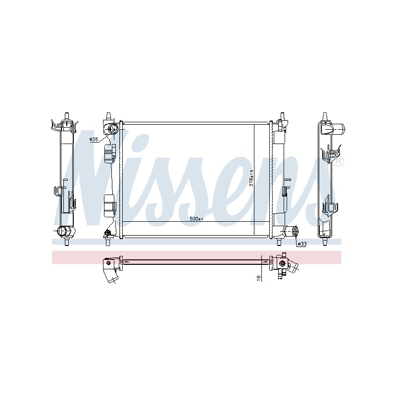 Radiateur Refroidissement Moteur Pour Hyundai i20 Active 25310C8000
