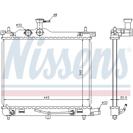 Radiateur Refroidissement Moteur Pour Hyundai i10 25310-0X150 25310-0X170