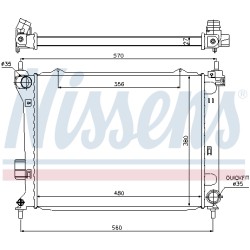 Radiateur Refroidissement Moteur Pour Hyundai i20 25310-1J200