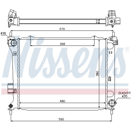 Radiateur Refroidissement Moteur Pour Hyundai i20 25310-1J200