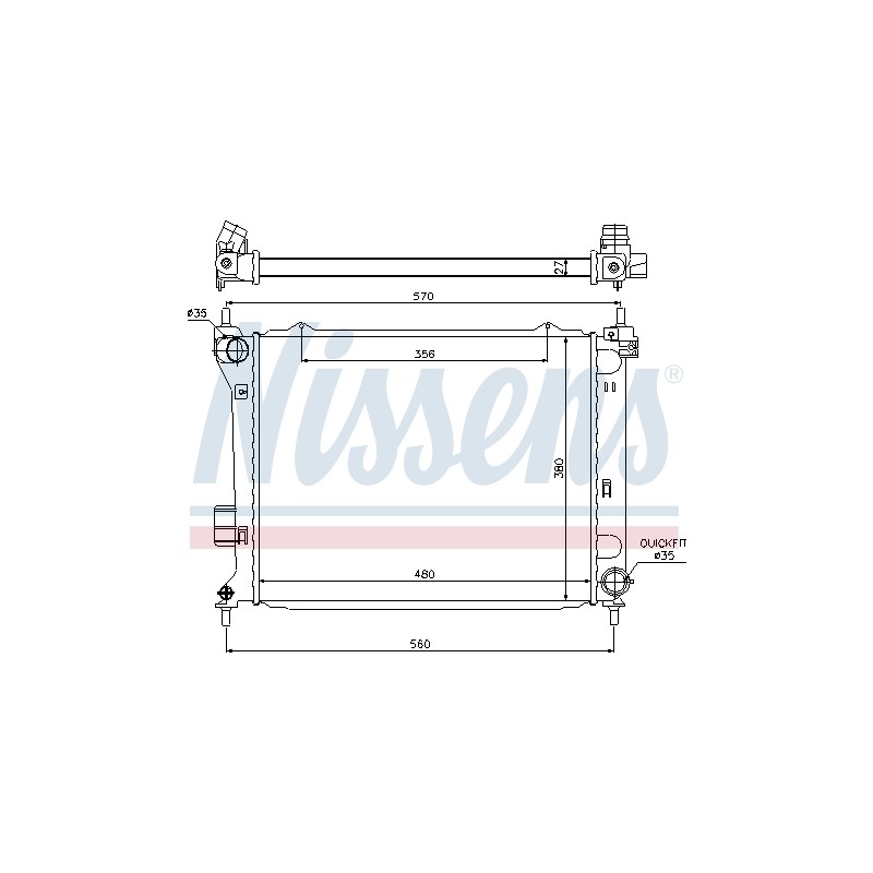 Radiateur Refroidissement Moteur Pour Hyundai i20 25310-1J200