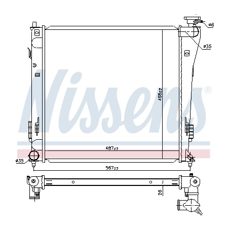 Radiateur Refroidissement Moteur Pour Hyundai i40 CW Kombi Van 253103Z050