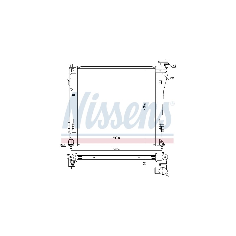 Radiateur Refroidissement Moteur Pour Hyundai i40 CW Kombi Van 253103Z050