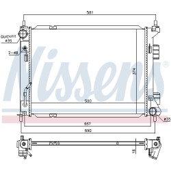 Radiateur Refroidissement Moteur Pour Hyundai ix20 Kia Venga 25310-1P050