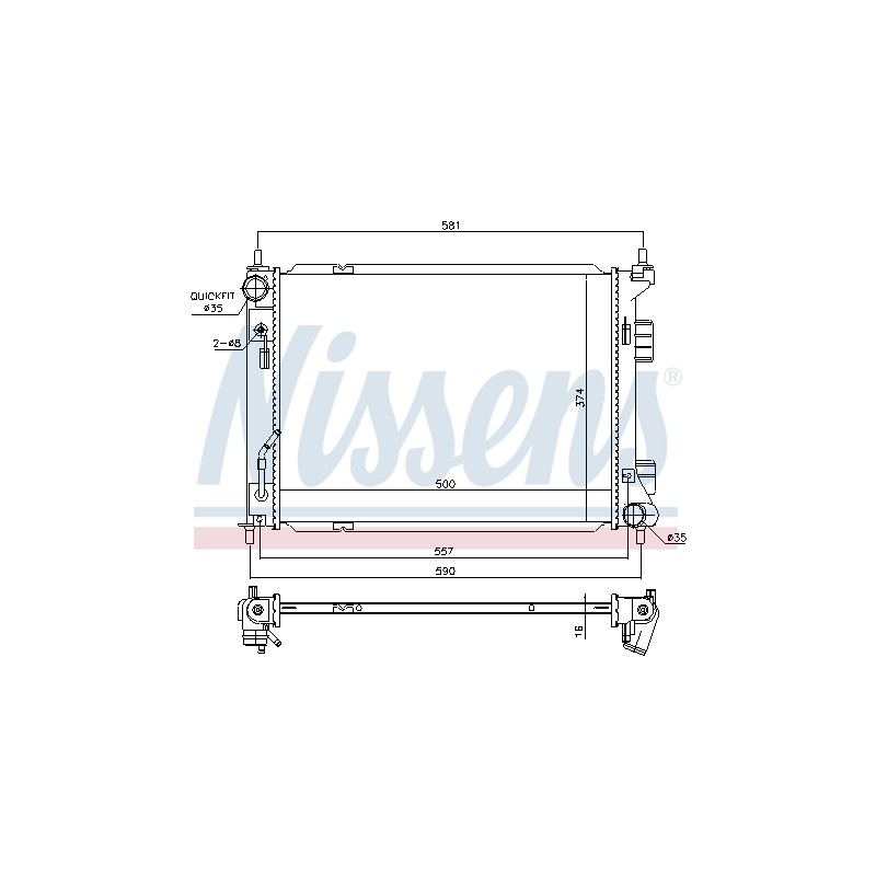 Radiateur Refroidissement Moteur Pour Hyundai ix20 Kia Venga 25310-1P050
