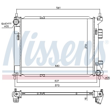 Radiateur Refroidissement Moteur Pour Hyundai ix20 Kia Venga 25310-1P200