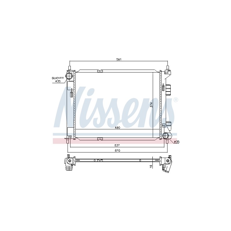 Radiateur Refroidissement Moteur Pour Hyundai ix20 Kia Venga 25310-1P200