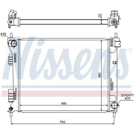 Radiateur Refroidissement Moteur Pour Hyundai Accent IV i20 Kia RIO III