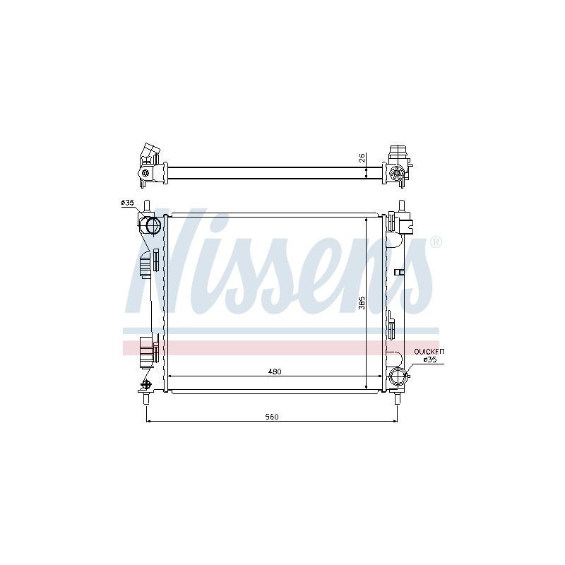 Radiateur Refroidissement Moteur Pour Hyundai Accent IV i20 Kia RIO III