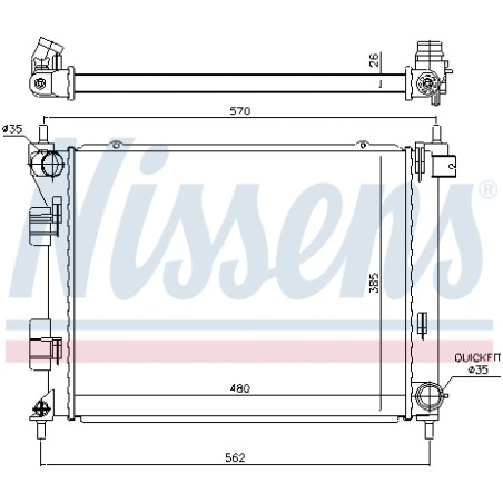 Radiateur Refroidissement Moteur Pour Hyundai i20 Active 253104P700 25310C8200