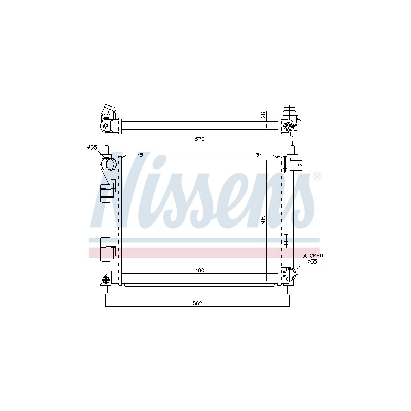 Radiateur Refroidissement Moteur Pour Hyundai i20 Active 253104P700 25310C8200