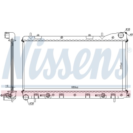 Radiateur Refroidissement Moteur Pour Subaru Forester 45199FC320