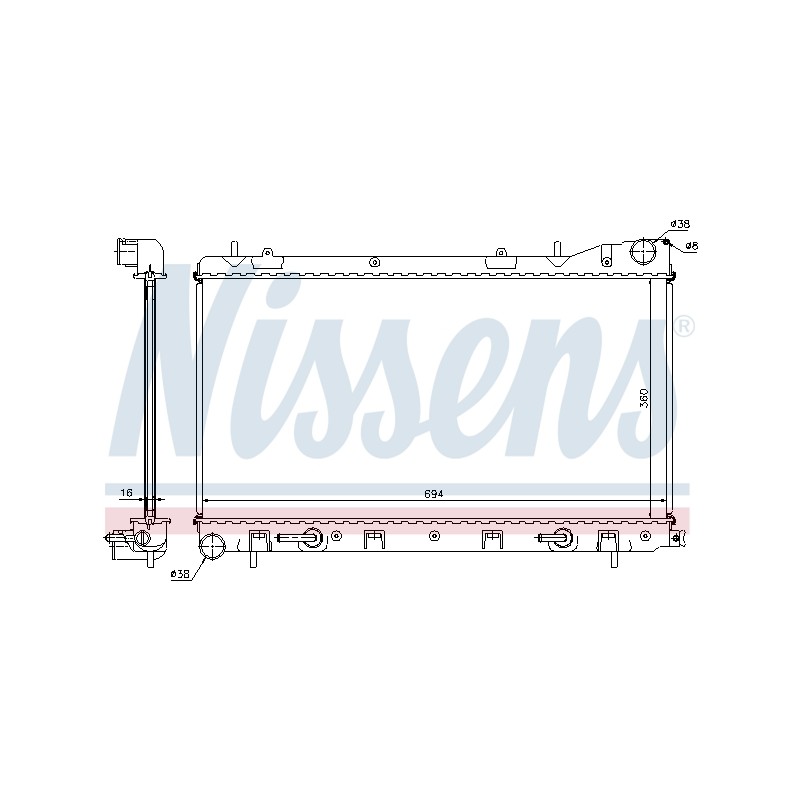 Radiateur Refroidissement Moteur Pour Subaru Forester 45111SA010 45111SA011