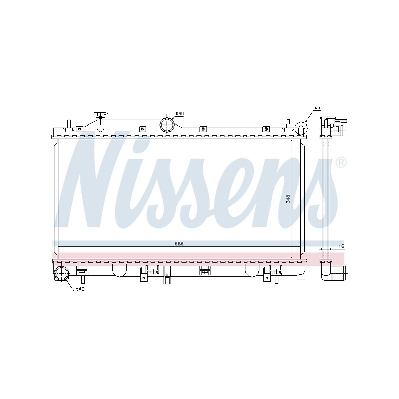 Radiateur Refroidissement Moteur Pour Subaru Forester Impreza 45119GA010