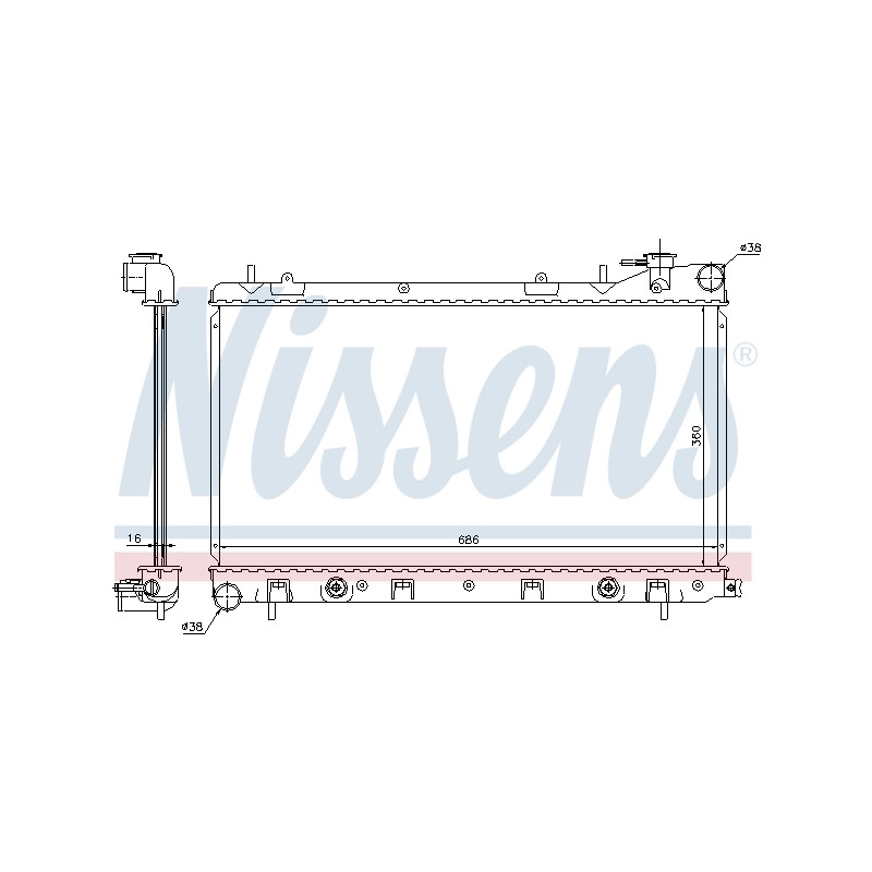 Radiateur Refroidissement Moteur Pour Subaru Forester 45111-SA030 45111-SA031