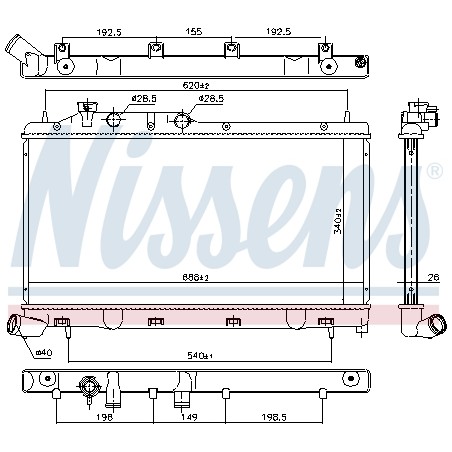Radiateur Refroidissement Moteur Pour Subaru Forester Impreza 45119-AG080