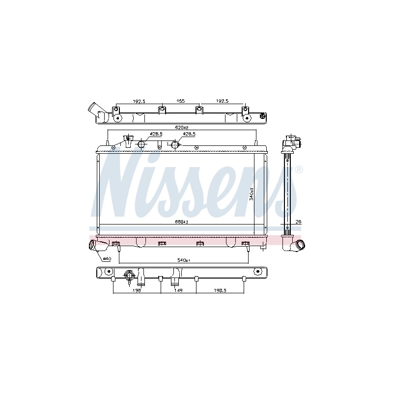 Radiateur Refroidissement Moteur Pour Subaru Forester Impreza 45119-AG080