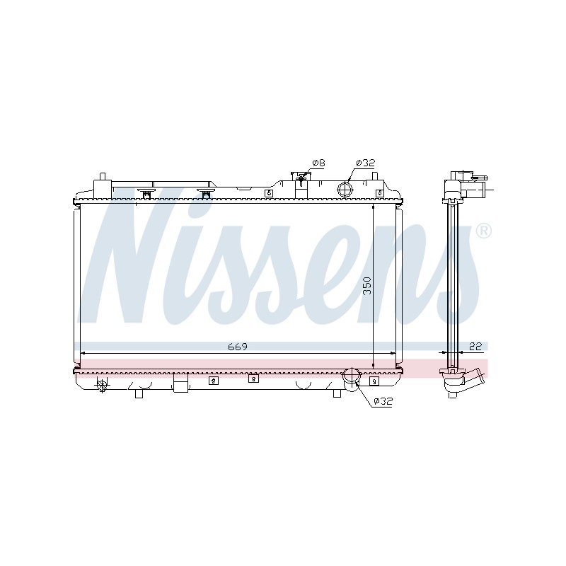 Radiateur Refroidissement Moteur Pour Honda CR-V I 19010-P3F-004 19010-P3F-014