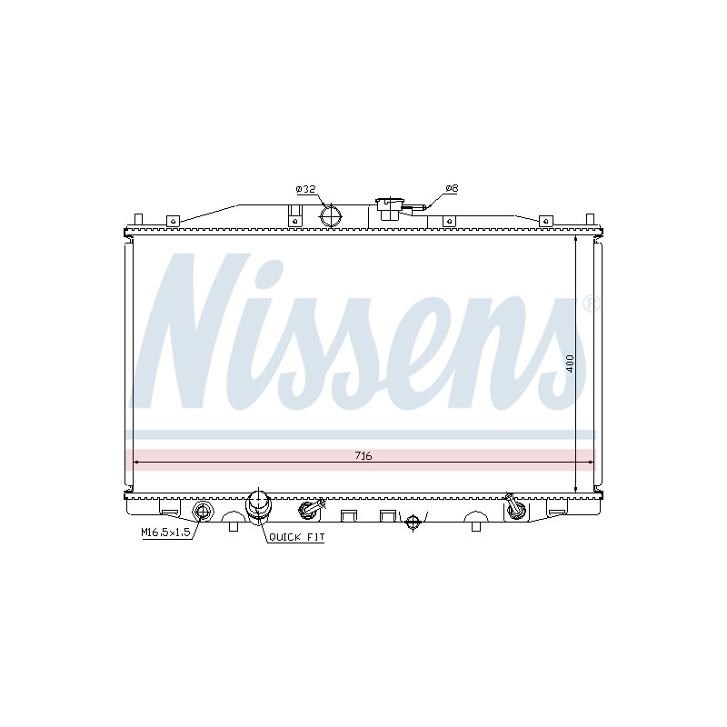 Radiateur Refroidissement Moteur Pour Honda Accord VII 19010-RBB-E01