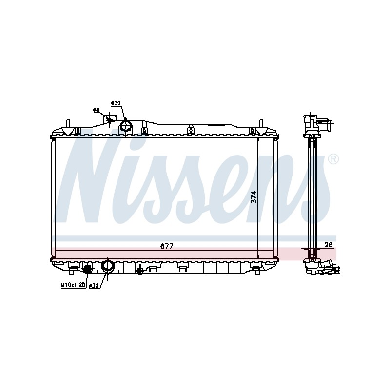 Radiateur Refroidissement Moteur Pour Honda Civic VIII 19010RSAG01 19010RSPG01