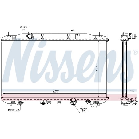 Radiateur Refroidissement Moteur Pour Honda Civic VIII 19010-RSR-E01