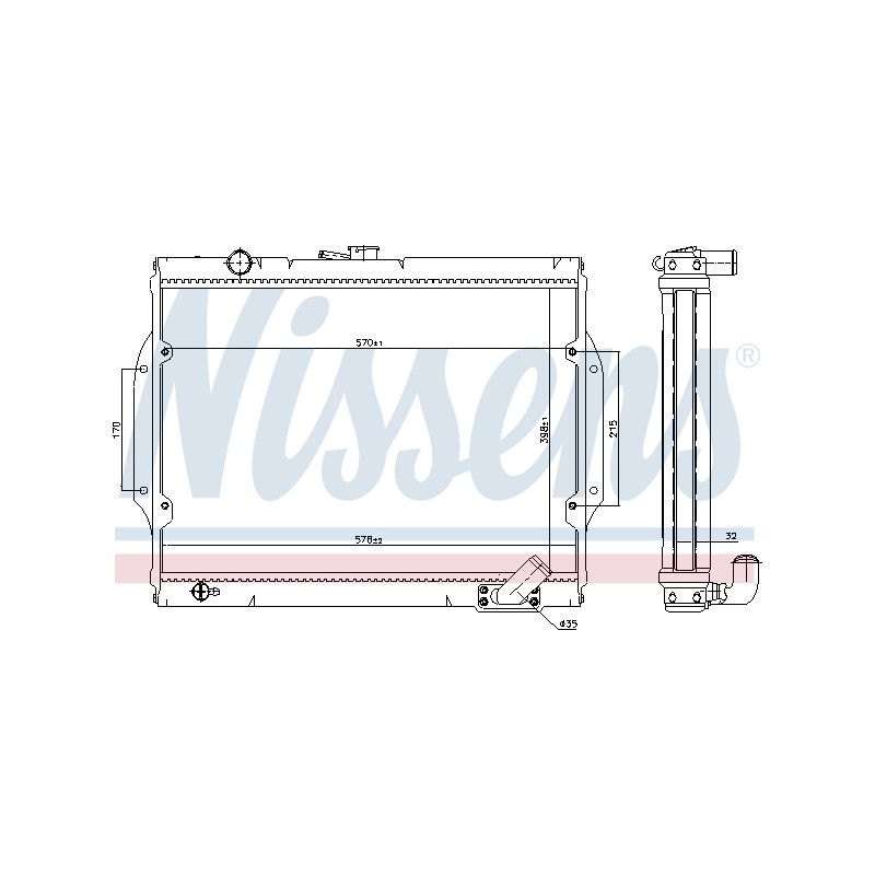 Radiateur Refroidissement Moteur Pour Mitsubishi L200 MB356389 MB356390