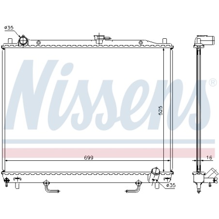 Radiateur Refroidissement Moteur Pour Mitsubishi Pajero Classic II III MR968055